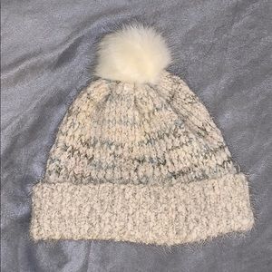 Faux fur pom beanie